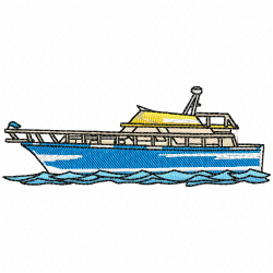 Boats Embroidery Design 7 Boats Embroidery Design 7